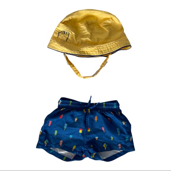 Zara Swim Zara Baby Boys Swim Shorts With Hat Poshmark